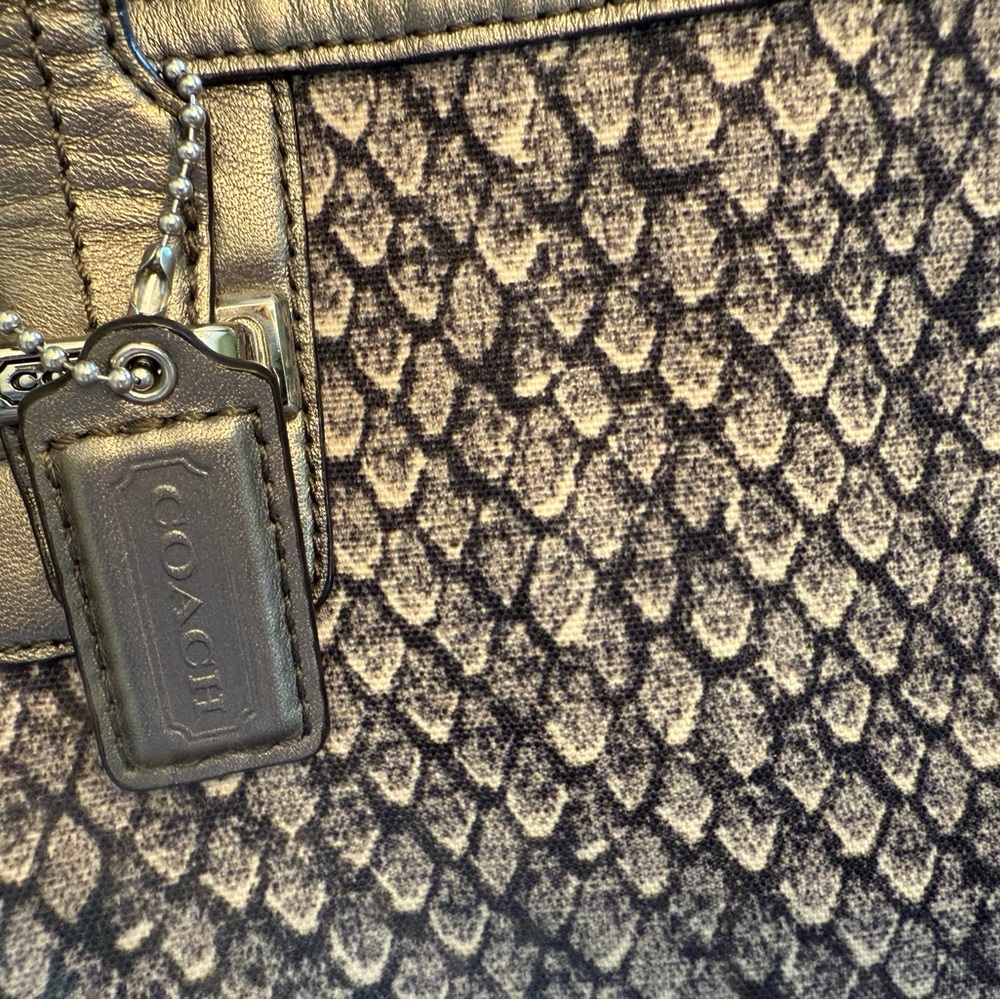 Coach Taylor Python Print Bag. Soft Canvas Excellent Condition. - Picture 3 of 5
